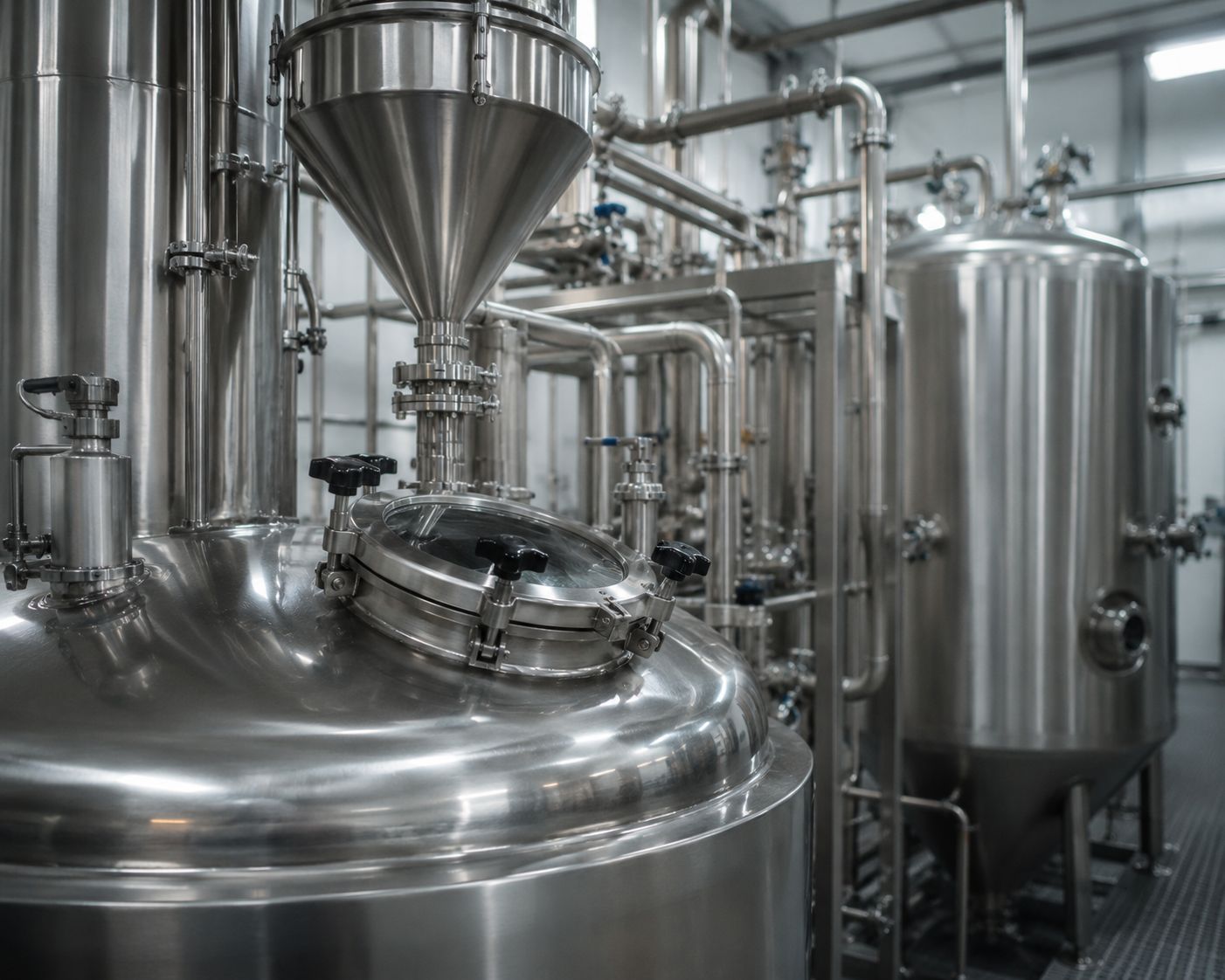 Extraction vessels in the facility